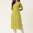 Green Mirror Work Kurta