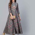 Embroidered Floral Printed Kurta