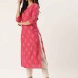 Peach Gold Printed Kurta