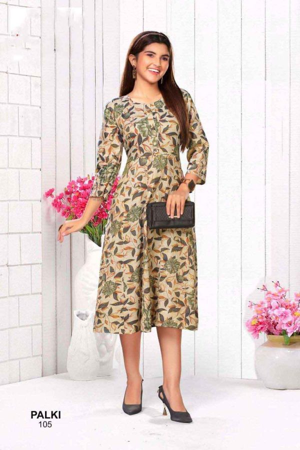 Kali Pattern Capsul Foil Printed Kurta