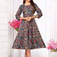 Kali Pattern Capsul Foil Printed Kurta