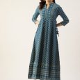 Blue Printed Anarkali Kurta