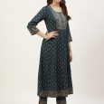 Darkgreen Printed Anarkali Palazzo & Dupatta