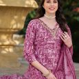 Foil Print with Mirror Hand worked Kurti Set (3 Pcs)