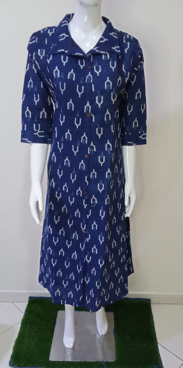 Indigo Blue Printed Kurti