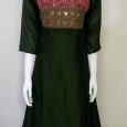 Soft Silk With Ajrakh Print Kurti