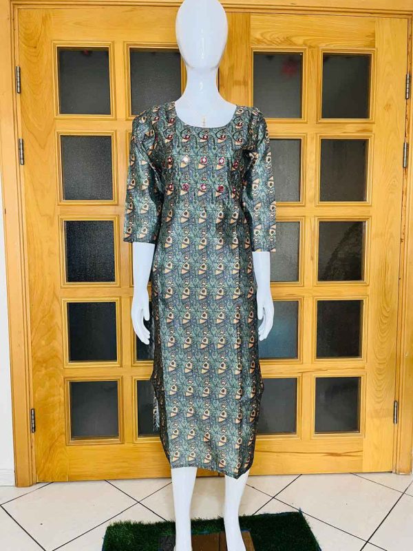 Rayon Mirror Worked Kurta