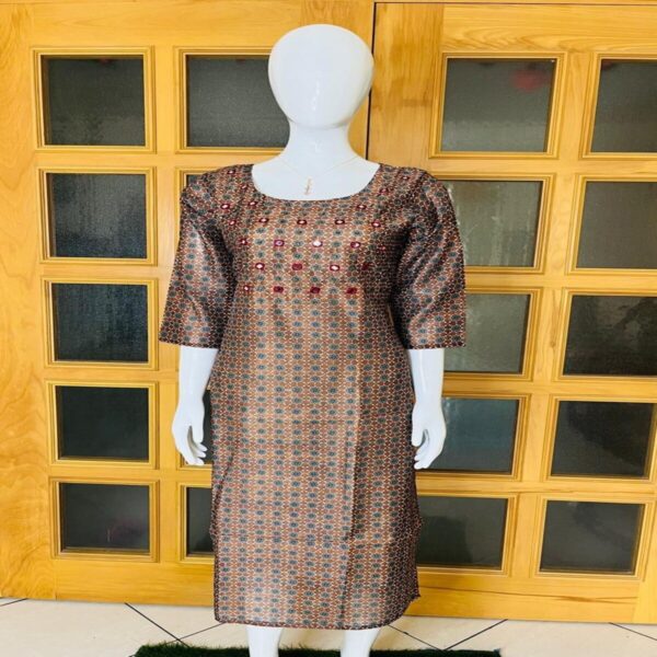 Elegant Brown Mirror Work Kurta