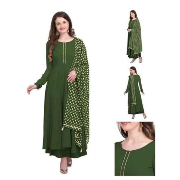 Elegant Olive Green Kurta Set