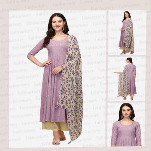 Lavender Elegance Kurta Set