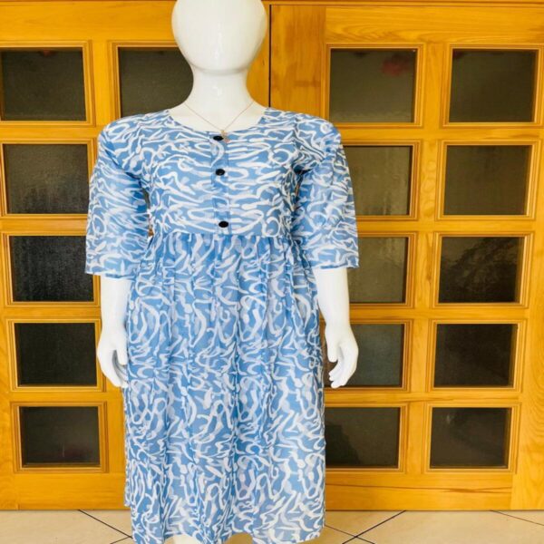 Sky Blue Chiffon Kurti